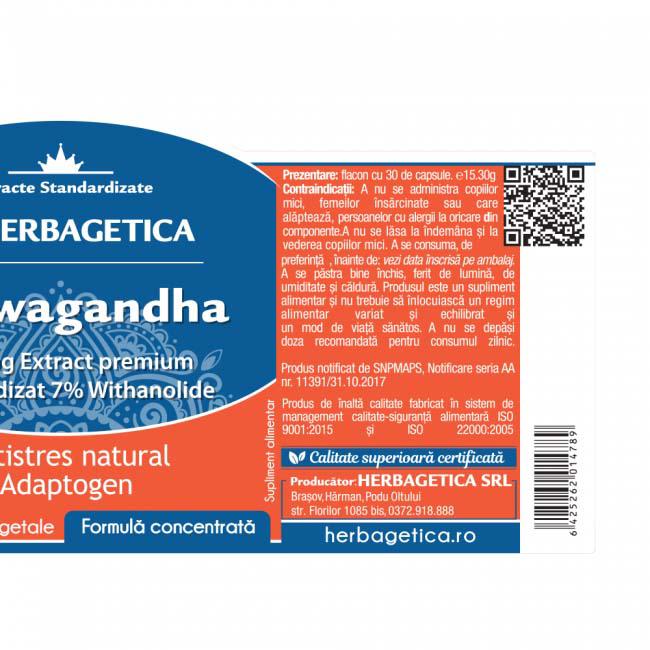 Ashwagandha 30 capsule Herbagetica