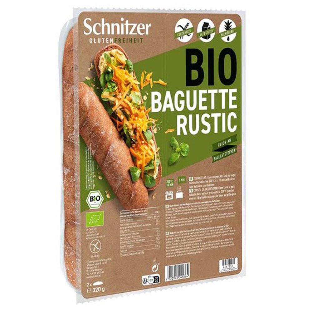 Bagheta Rustica Fara Gluten Bio 2 bucati 320 grame Schnitzer