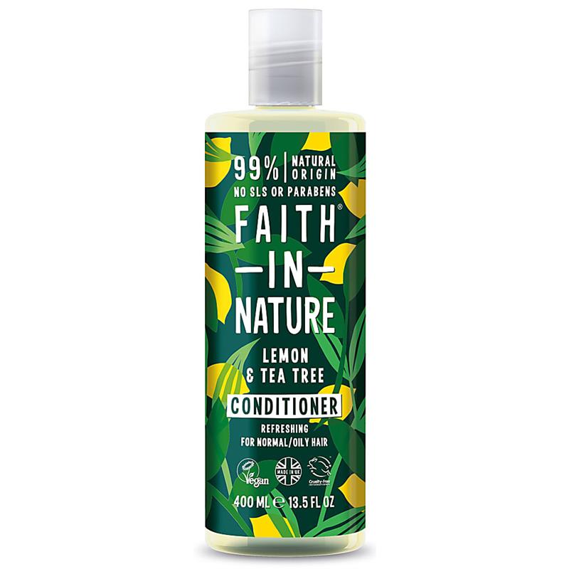 Balsam Natural Revigorant cu Lamaie si Tea Tree pentru Toate Tipurile de Par 400 mililitri Faith In Nature