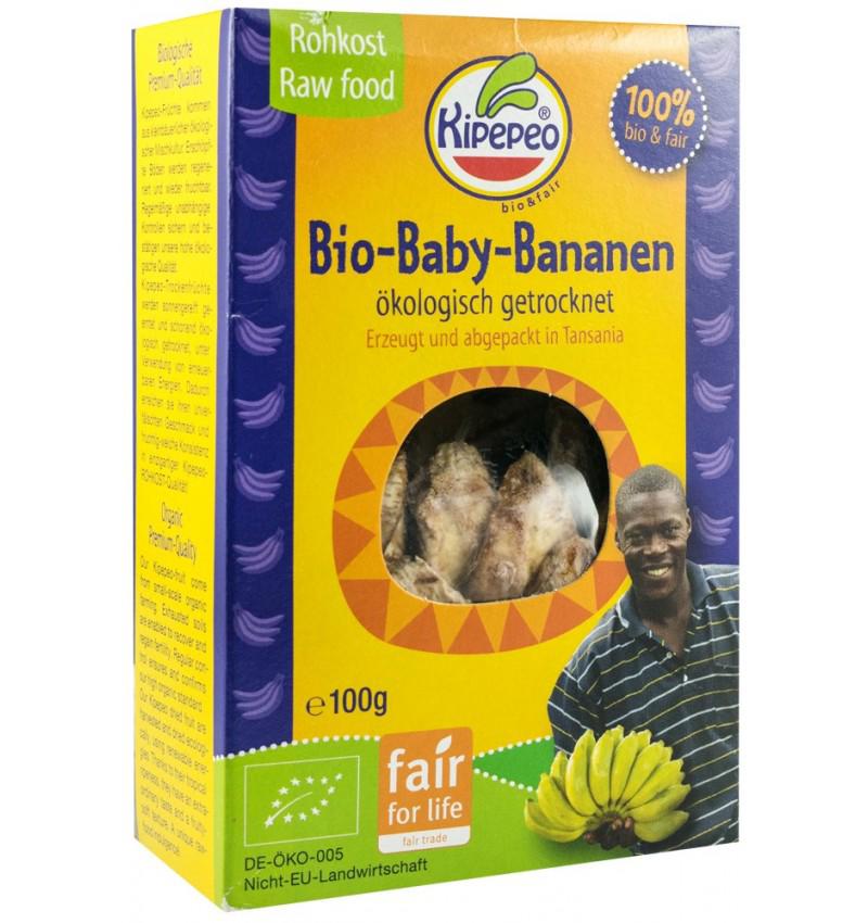 Banane Baby Bucati Uscate Bio si Fairtrade 100 grame Kipepeo