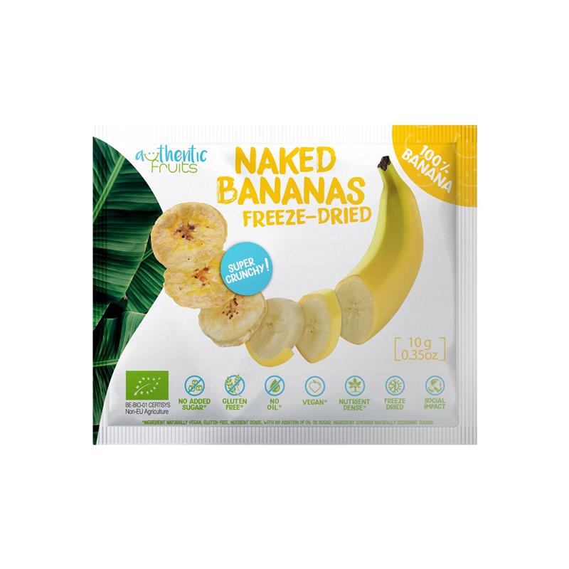 Banane Rondele Crocante Liofilizate Fara Gluten Bio 10 grame Authentic Fruits
