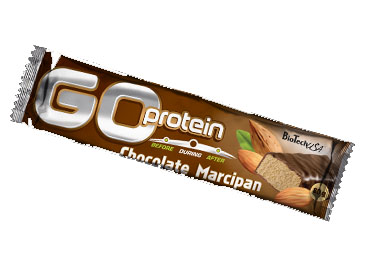 Baton cu Ciocolata si Martipan Go Protein Bar 40gr Bio Tech USA