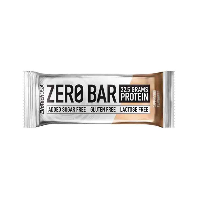 Baton cu Proteine Zero Bar Cappucino 50 grame x 20 bucati Bio Tech USA