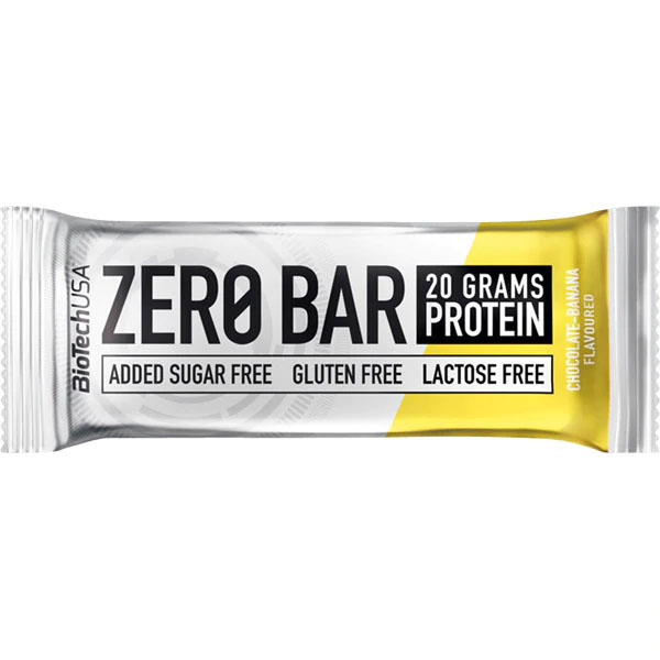 Baton cu Proteine Zero Bar Ciocolata cu Banane 50 grame x 20 bucati Bio Tech USA