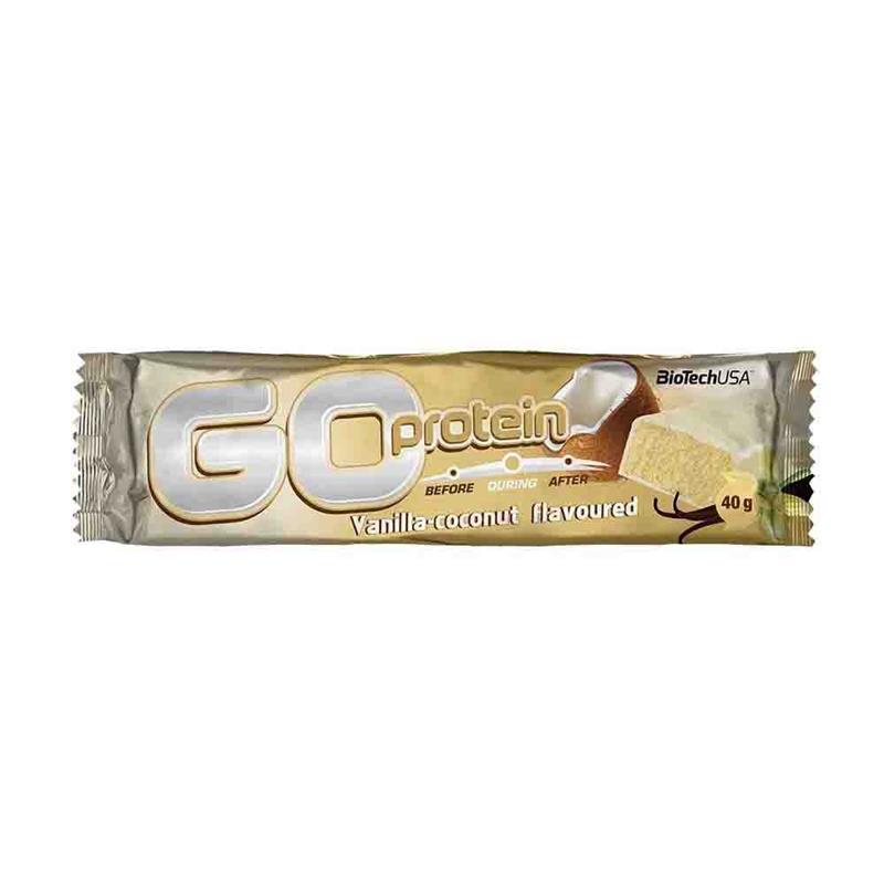 Baton cu Vanilie si Cocos Go Protein Bar 40gr Bio Tech USA