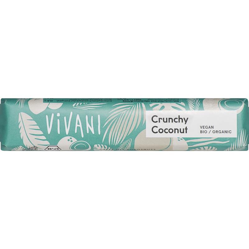 Baton de Ciocolata Crocanta cu Cocos Bio 35 grame Vivani