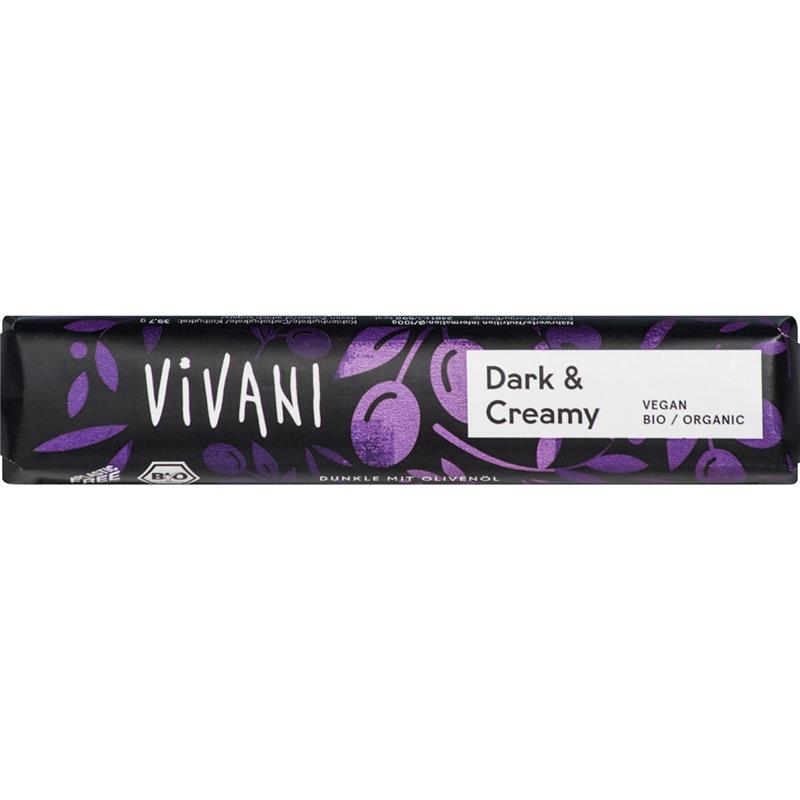 Baton de Ciocolata Neagra Cremoasa Bio 35 grame Vivani