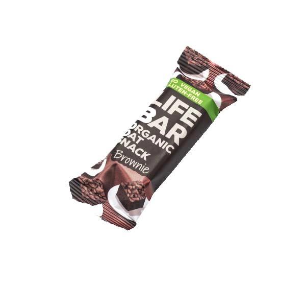 Baton de Ovaz Brownie Fara Gluten Eco 40 grame Lifebar