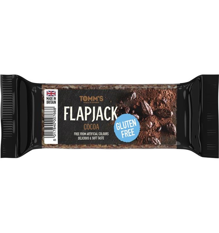 Baton Energizant cu Cacao Fara Gluten Flapjack Tomm's 100 grame Bombus