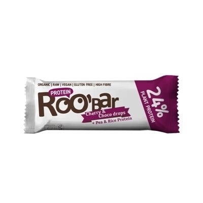Baton Proteic cu Cirese si Ciocolata Raw Bio 40gr Roobar