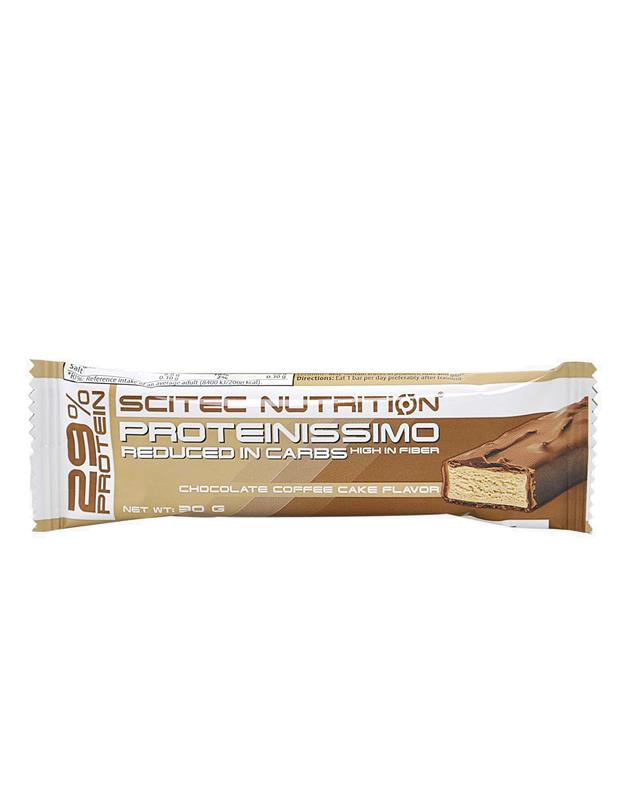 Baton Proteic Proteinissimo Reduced in Carbs Bar Aroma Tort de Ciocolata cu Cafea  50 grame Scitec Nutrition