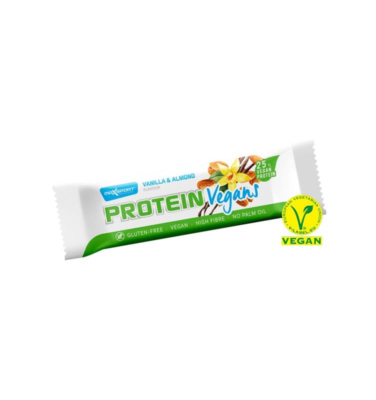Baton Proteic Vegans cu Vanilie si Migdale 40 grame Max Sport