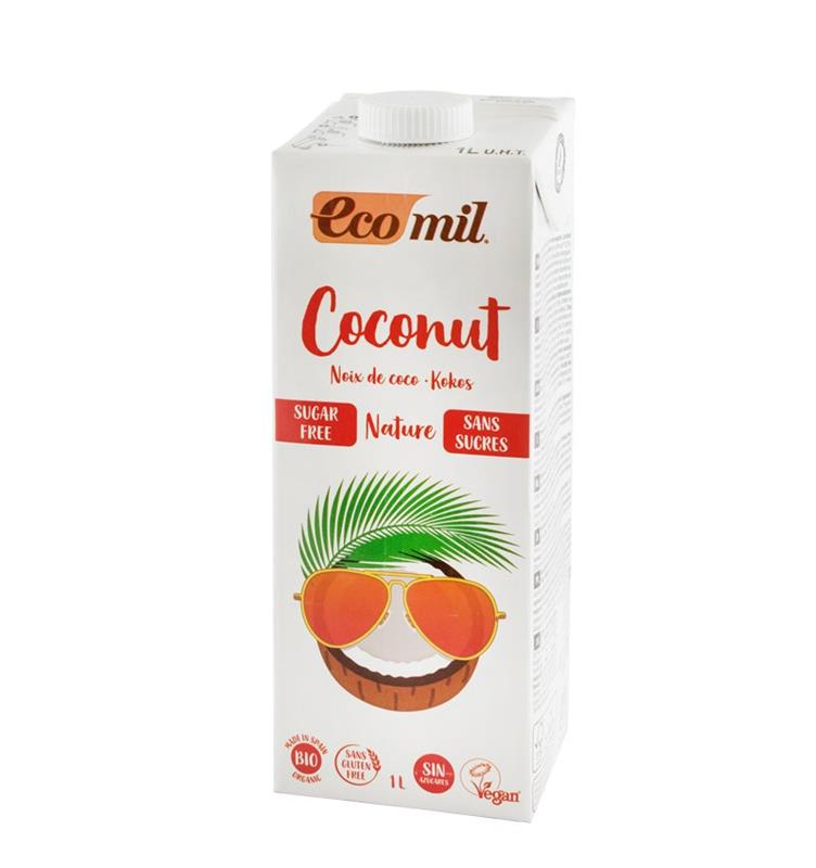 Bautura Vegetala de Cocos Fara Zahar Bio 1 litru Ecomil