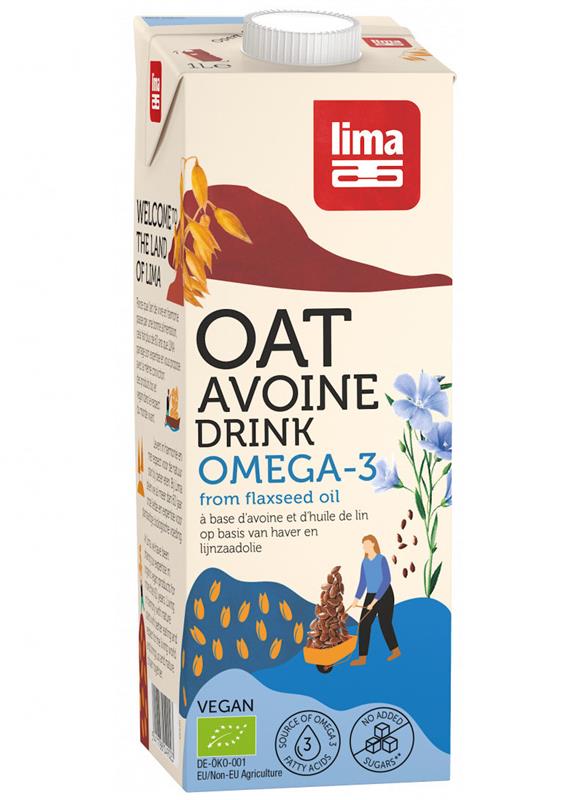 Bautura Vegetala de Ovaz cu Omega 3 Bio 1 Litru Lima