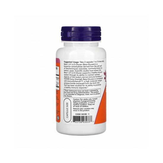 Beta-Glucans With ImmunEnhancer 250 miligrame 60 capsule Now Foods