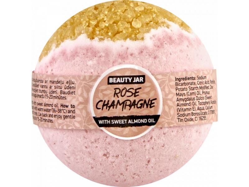 Bila de Baie Efervescenta cu Sampanie Rose Champagne 150 grame Beauty Jar
