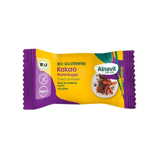 Biluta Proteica cu Cacao Fara Gluten Bio 24 grame Alnavit