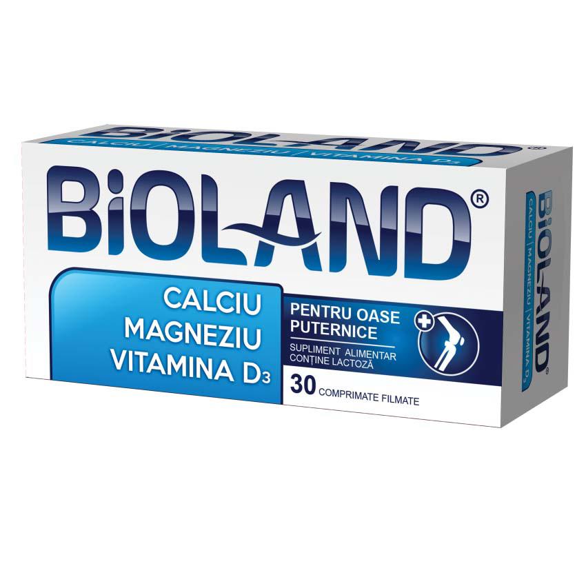 Bioland Calciu Magneziu cu Vitamina D3 30 capsule Biofarm