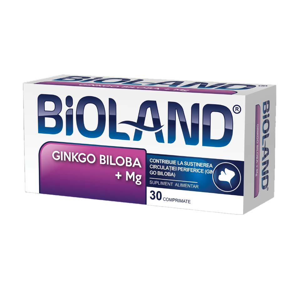 Bioland Ginkgo Biloba 40 miligrame + Magneziu 150 miligrame 30 comprimate filamte Biofarm