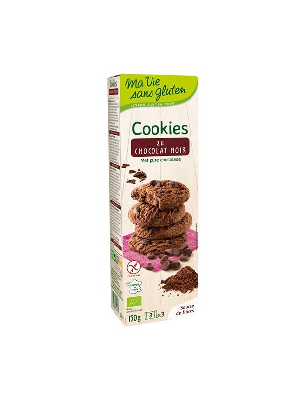 Biscuiti Bio cu Ciocolata Neagra Fara Gluten Ma Vie Sans Gluten 150gr