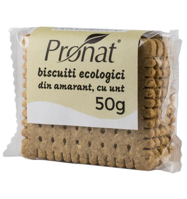 Biscuiti Bio din Amarant cu Unt Pronat 50gr