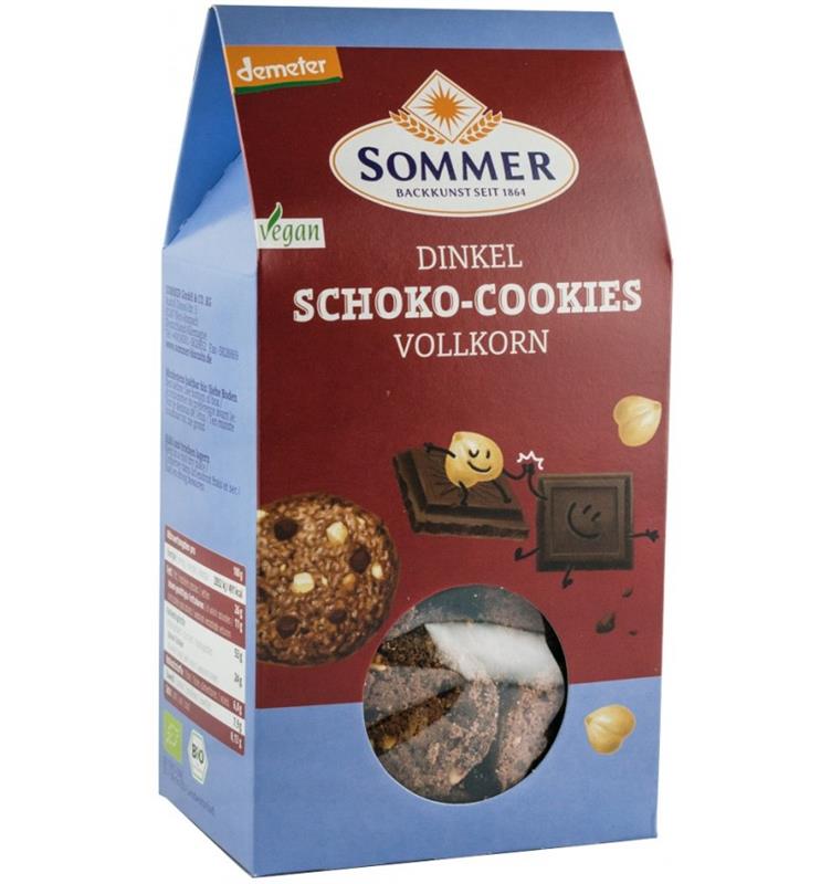 Biscuiti Bio din Faina de Alac Integral cu Ciocolata Amaruie si Alune Sommer 150gr