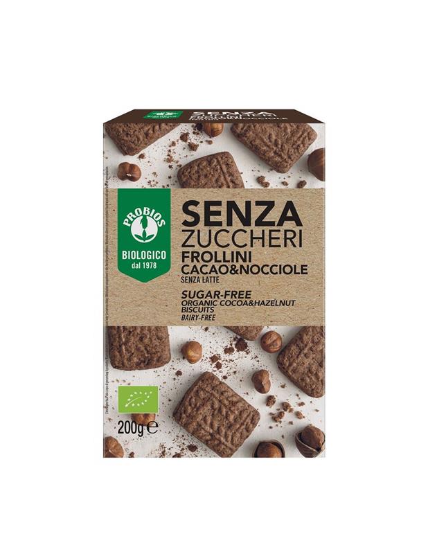 Biscuiti cu Cacao si Alune Fara Zahar Bio 200 grame Probios