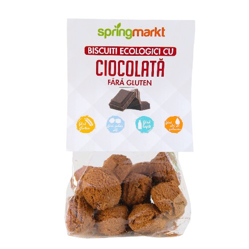 Biscuiti cu Ciocolata Fara Gluten Bio 100 grame Springmarkt