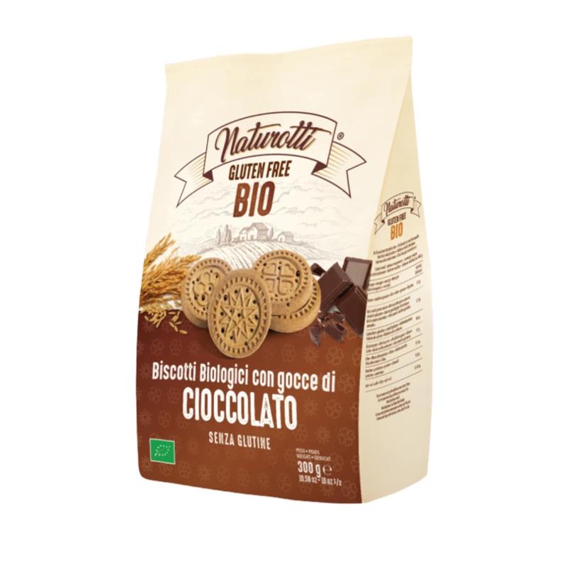 Biscuiti cu Ciocolata Fara Gluten Bio 300 grame Naturotti