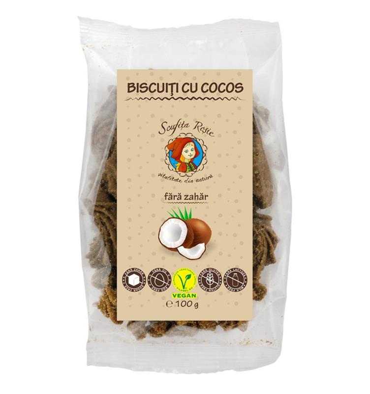 Biscuiti cu Cocos Fara Zahar 100gr Pronat