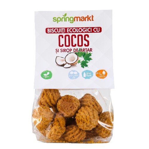 Biscuiti cu Cocos si Sirop de Artar Bio 100 grame Springmarkt