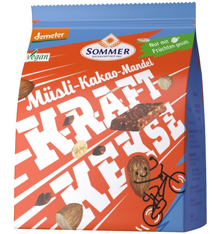 Biscuiti cu Musli, Cacao si Migdale Bio 80 grame Sommer