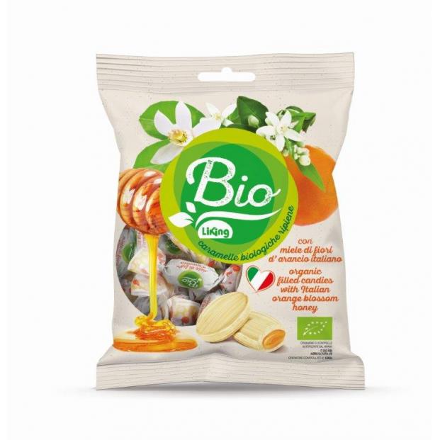 Bomboane cu Miere de Flori de Portocal Bio Fara Gluten Liking 90gr Vivil