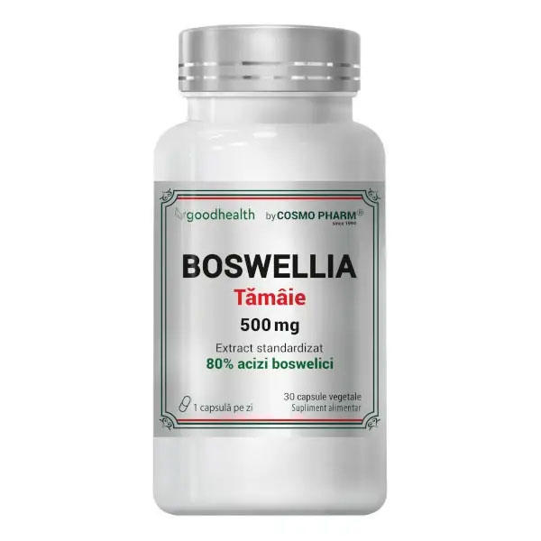Boswellia 500 miligrame Extract Tamaie 30 capsule Cosmo Pharm