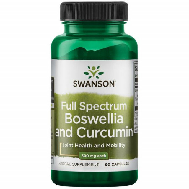 Boswellia si Curcumin - Tamaie Naturala si Curcumin 60 capsule Swanson