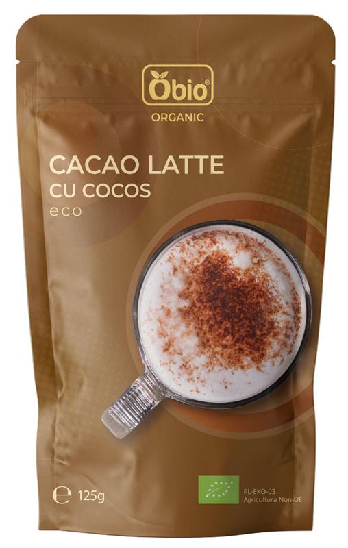 Cacao Latte cu Cocos Bio 125 grame Obio