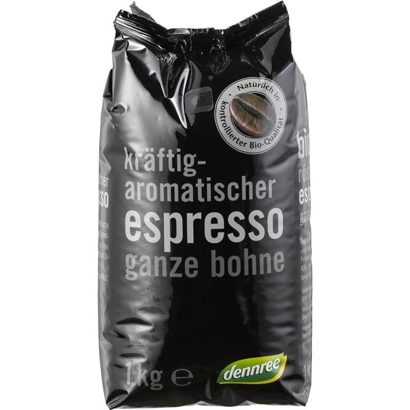Cafea Boabe Espresso Bio 1 kilogram Dennree