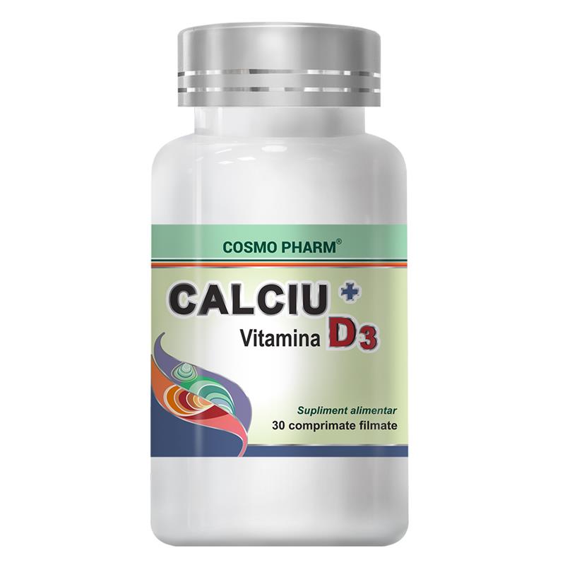 Calciu cu Vitamina D3 90 capsule Cosmo Pharm