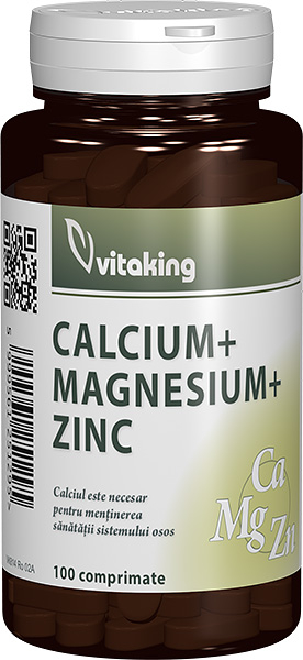 Calciu Magneziu cu Zinc Vitaking 100cpr