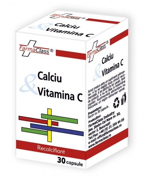 Calciu si Vitamina C Farma Class 30cps