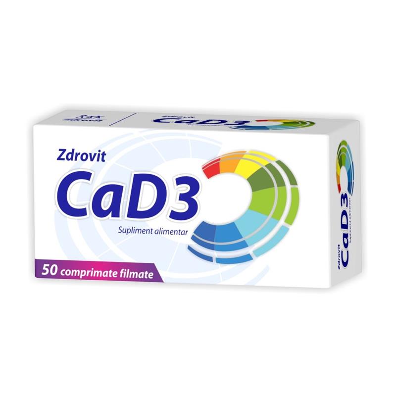 Calciu + Vitamina D3 50 capsule Zdrovit
