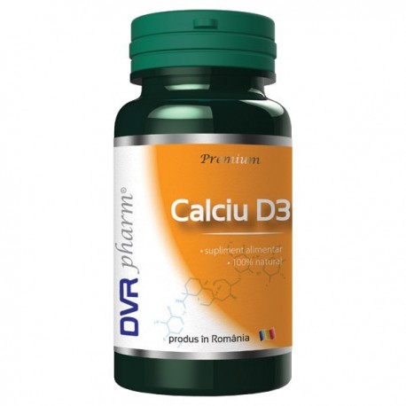 Calciu + Vitamina D3 60cps DVR Pharma