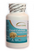 Calcium Coral + Vitamina D3 Forte Smart Living 90cps