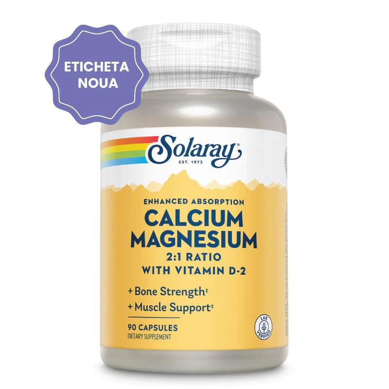 Calcium Magnesium With Vitamin D Solaray Secom 90cps