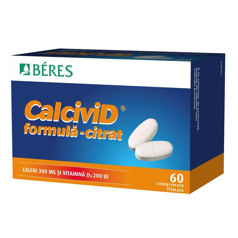 Calcivid Calciu Formula Citrata Beres 60cpr