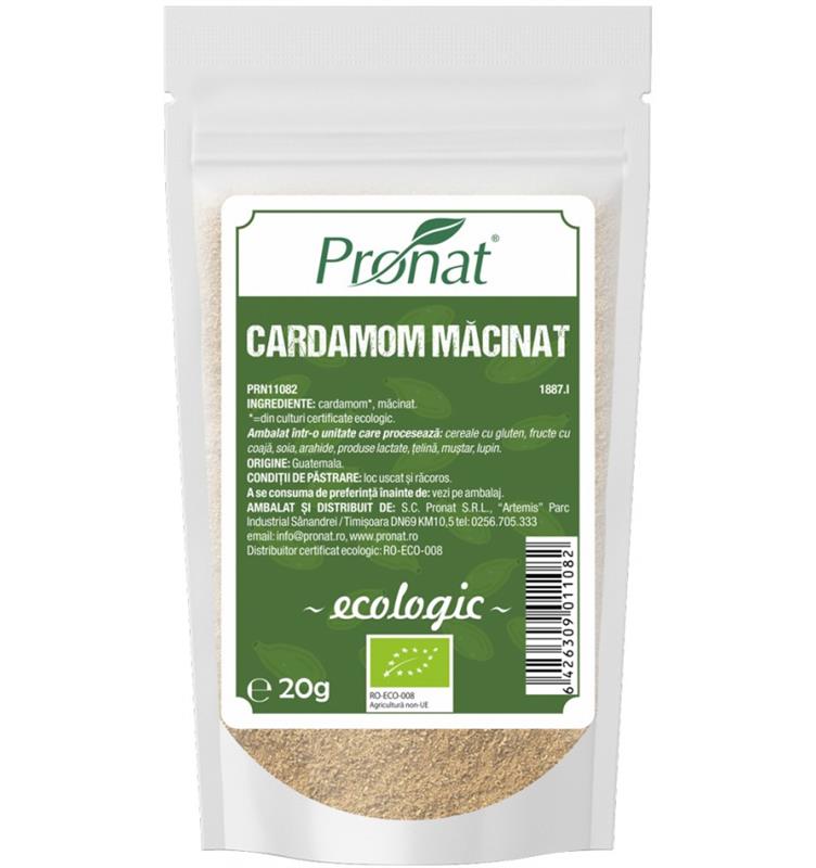 Cardamom Macinat Bio 20 grame Pronat