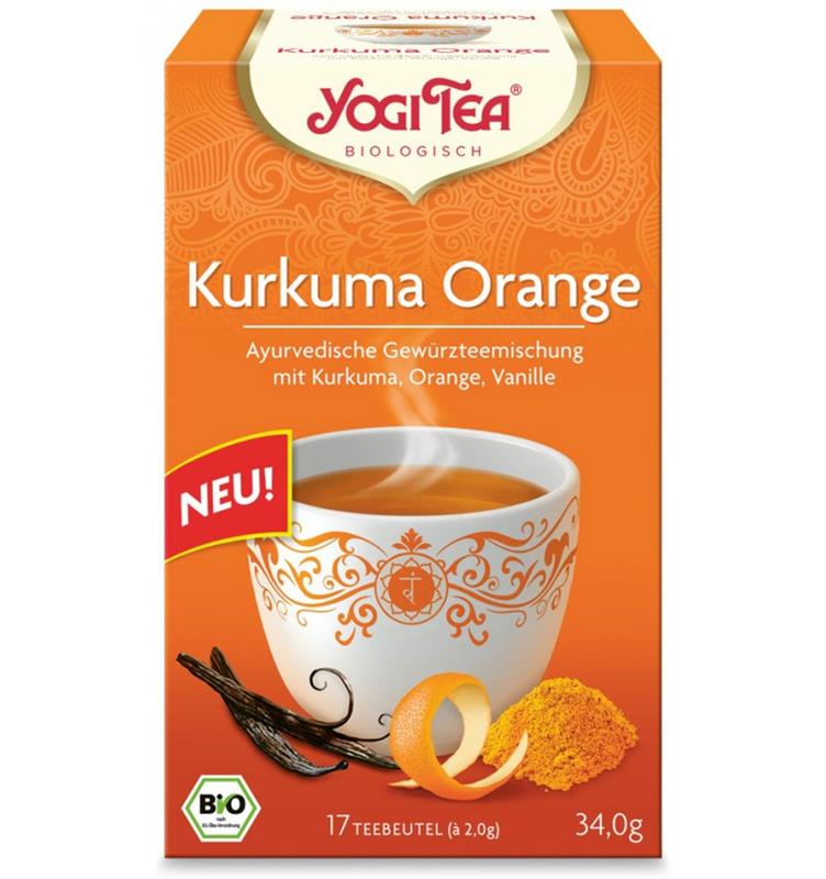 Ceai cu Curcuma, Portocale si Vanilie Bio 17pl Yogi Tea