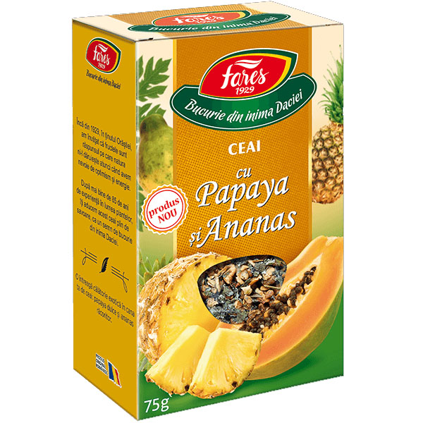 Ceai cu Papaya si Ananas 75 grame Fares