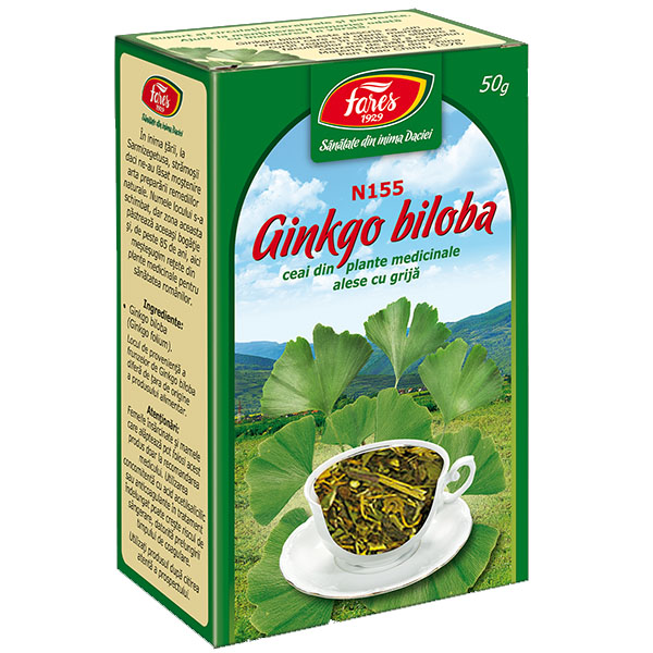 Ceai Ginkgo Biloba Frunze 50gr Fares