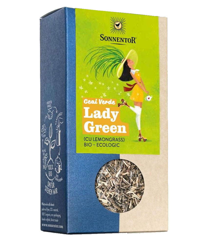 Ceai Verde Lady Green cu Lemongrass Bio 90 grame Sonnentor